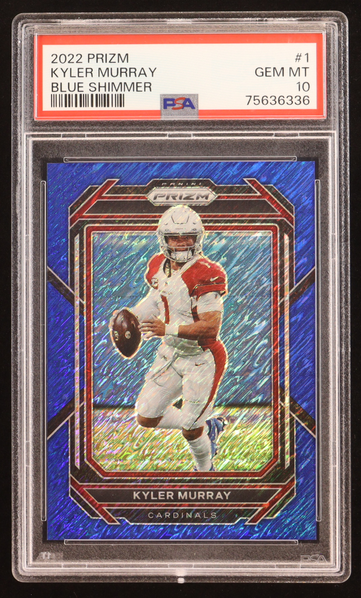 Kyler Murray 2022 Panini Prizm Blue Shimmer #1 RC #12/25 (PSA 10) at PristineAuction.com Kyler Murray 2022 Panini Prizm Blue Shimmer #1 RC #12/25 (PSA 10) at PristineAuction.com