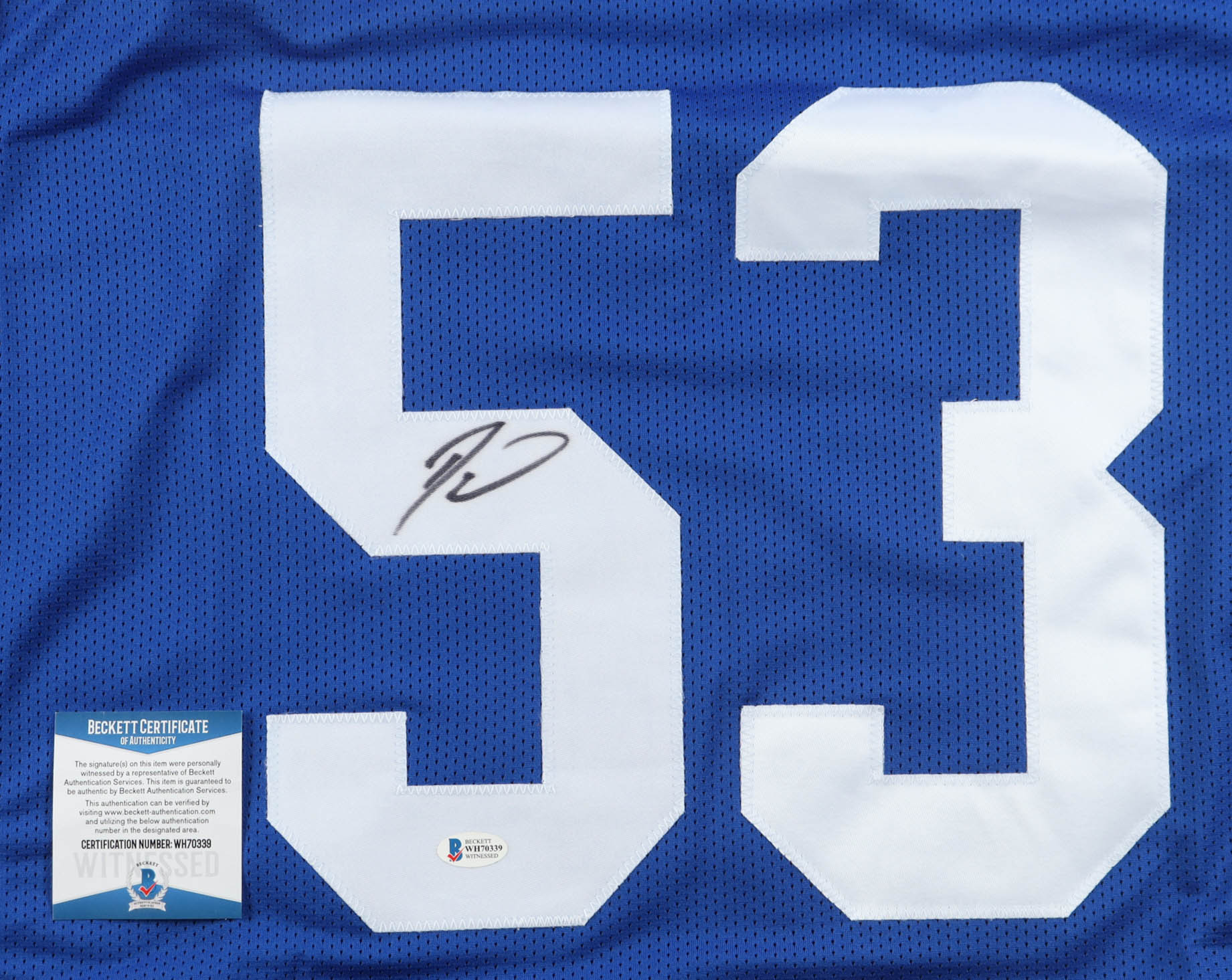 Darius Leonard Signed Jersey (Beckett) at PristineAuction.com Darius Leonard Signed Jersey (Beckett) at PristineAuction.com