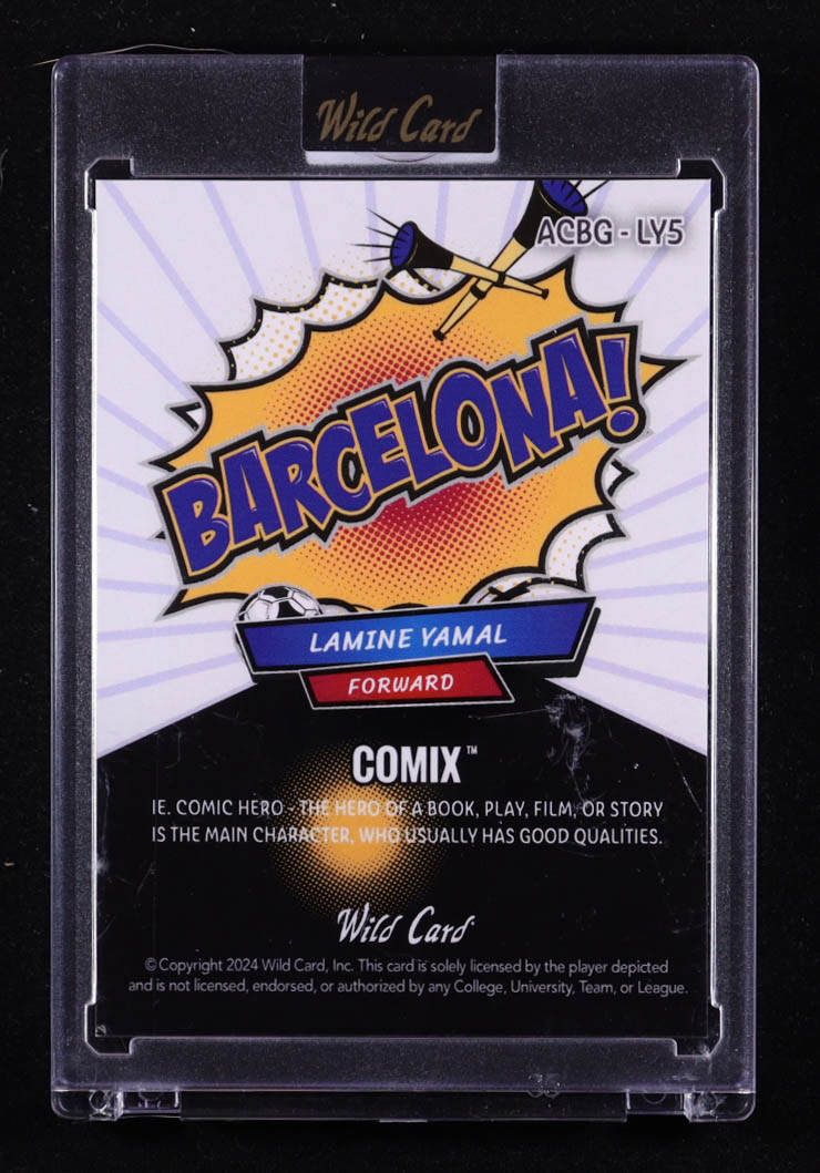 Lamine Yamal 2024 Wild Card Alumination Comix Blue Stealth #ACBGLY5 #2/10 at PristineAuction.com Lamine Yamal 2024 Wild Card Alumination Comix Blue Stealth #ACBGLY5 #2/10 at PristineAuction.com