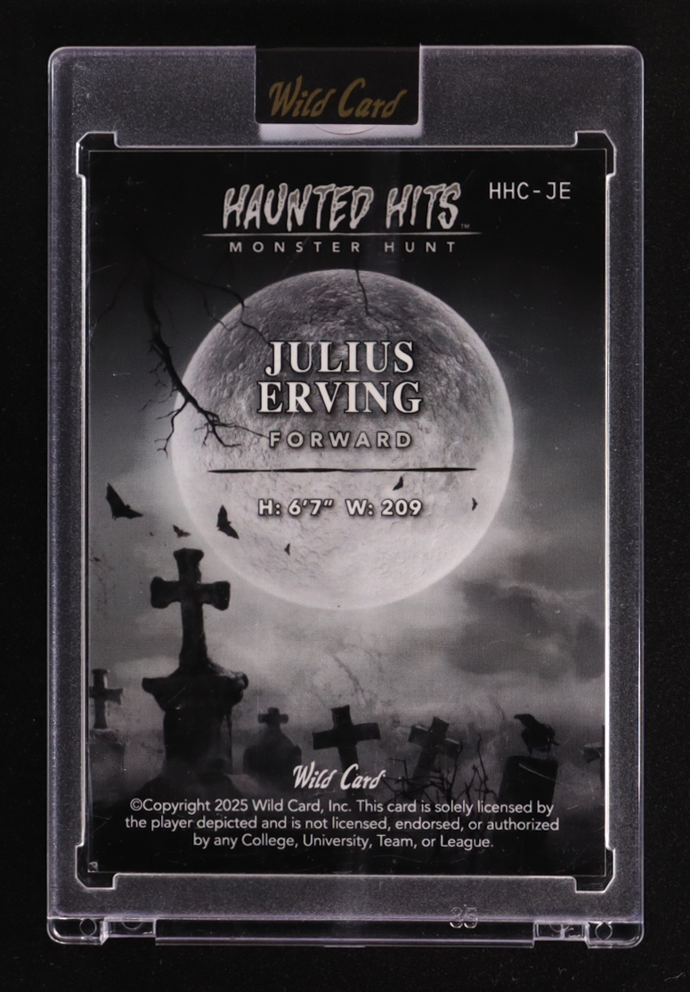 Julius Erving 2025 Wild Card Haunted Hits Monster Hunt #HHC-JE #3/3 at PristineAuction.com Julius Erving 2025 Wild Card Haunted Hits Monster Hunt #HHC-JE #3/3 at PristineAuction.com