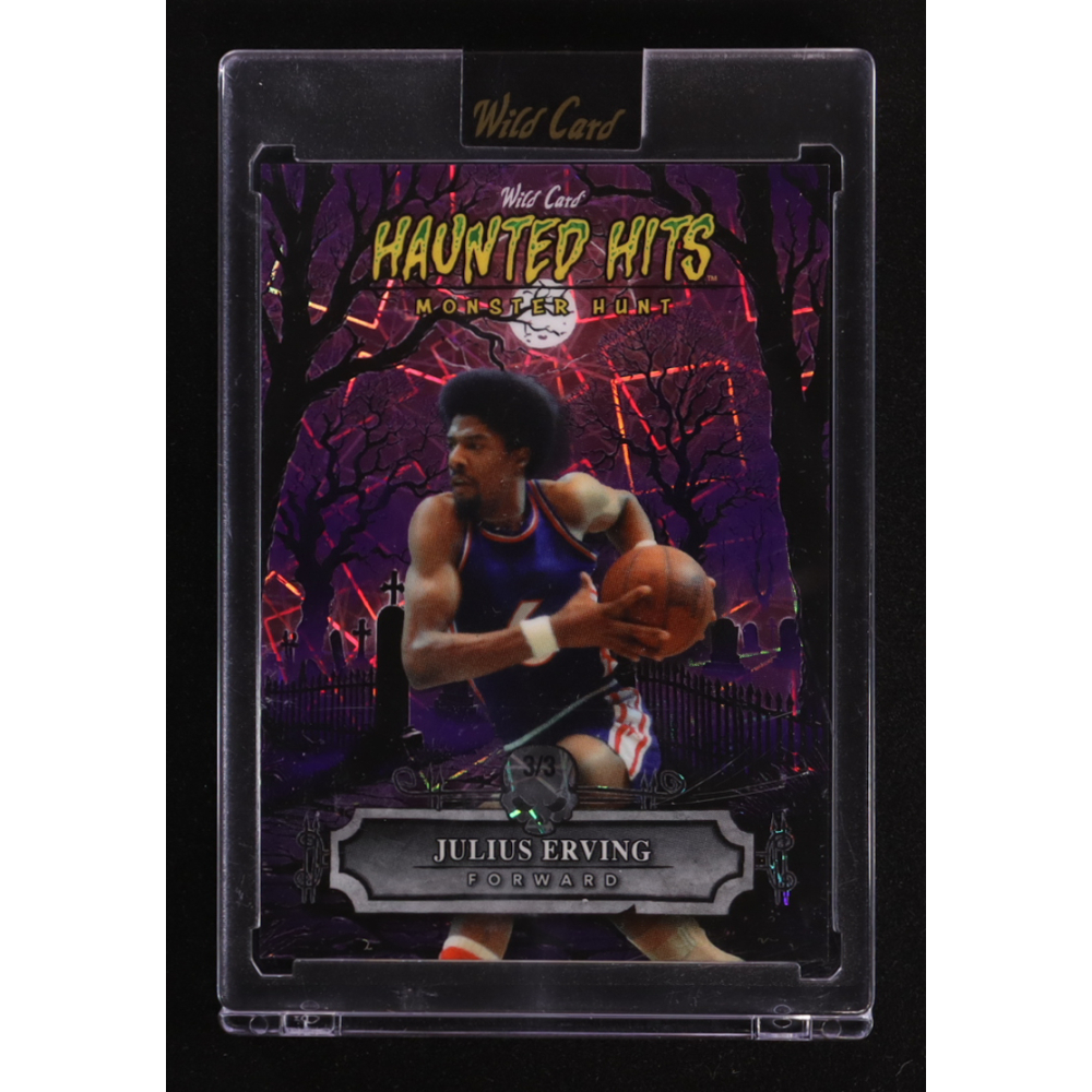 Julius Erving 2025 Wild Card Haunted Hits Monster Hunt #HHC-JE #3/3 at PristineAuction.com