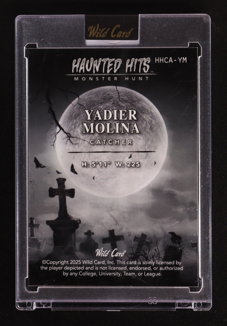 Yadier Molina 2025 Wild Card Haunted Hits Monster Hunt #HHCA-YM #2/4 at PristineAuction.com Yadier Molina 2025 Wild Card Haunted Hits Monster Hunt #HHCA-YM #2/4 at PristineAuction.com