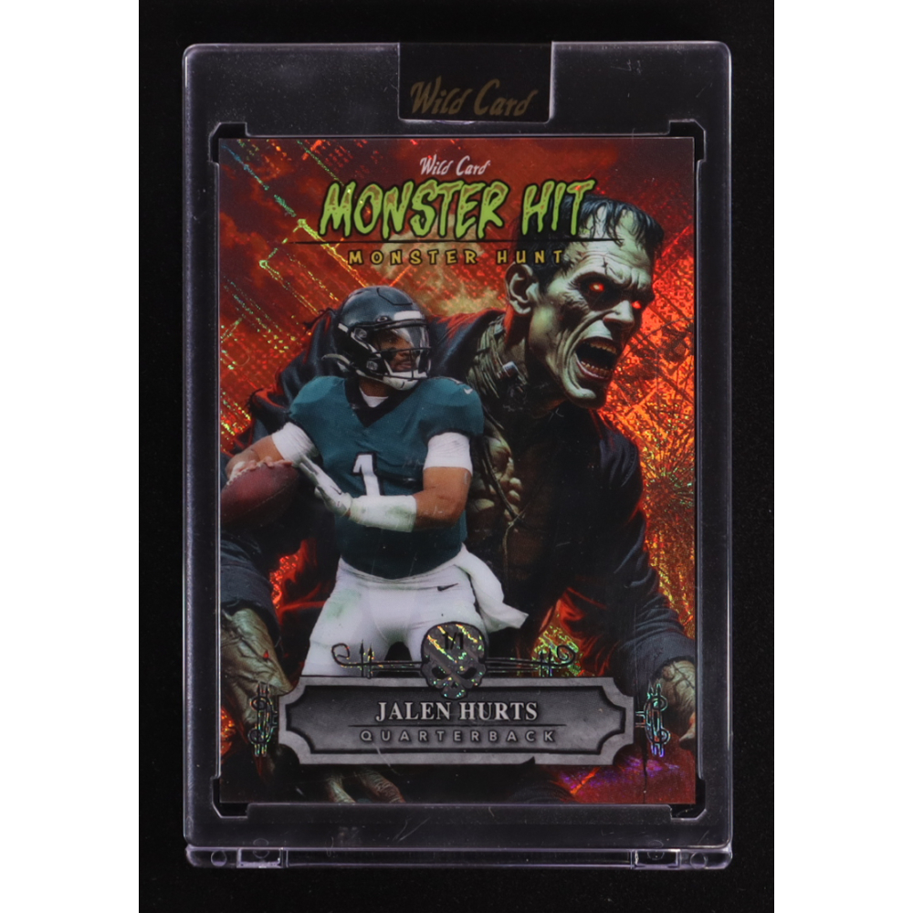 Jalen Hurts 2025 Wild Card Monster Hit Monster Hunt #MHCF-JH #1/1 at PristineAuction.com