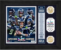 Seahawks LE Super Bowl LVIII Champions Custom Framed Photo with 2 Bronze Coins at PristineAuction.com