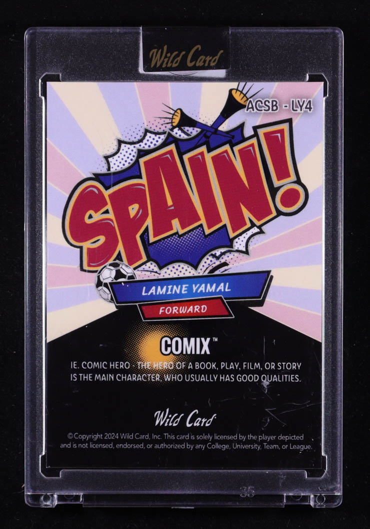 Lamine Yamal 2024 Wild Card Comix G/R/B Mosaic #ACSBLY4 #1/4 RC at PristineAuction.com Lamine Yamal 2024 Wild Card Comix G/R/B Mosaic #ACSBLY4 #1/4 RC at PristineAuction.com