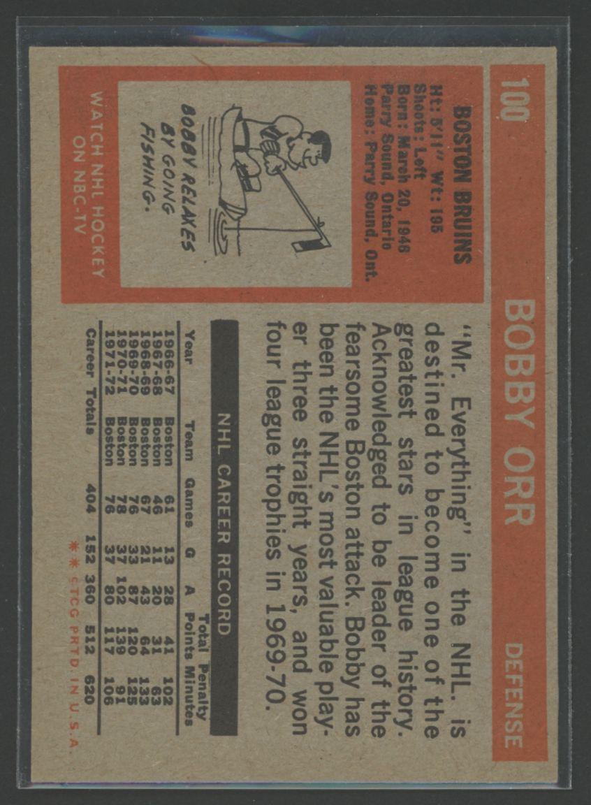 Bobby Orr 1972-73 Topps #100 DP at PristineAuction.com Bobby Orr 1972-73 Topps #100 DP at PristineAuction.com