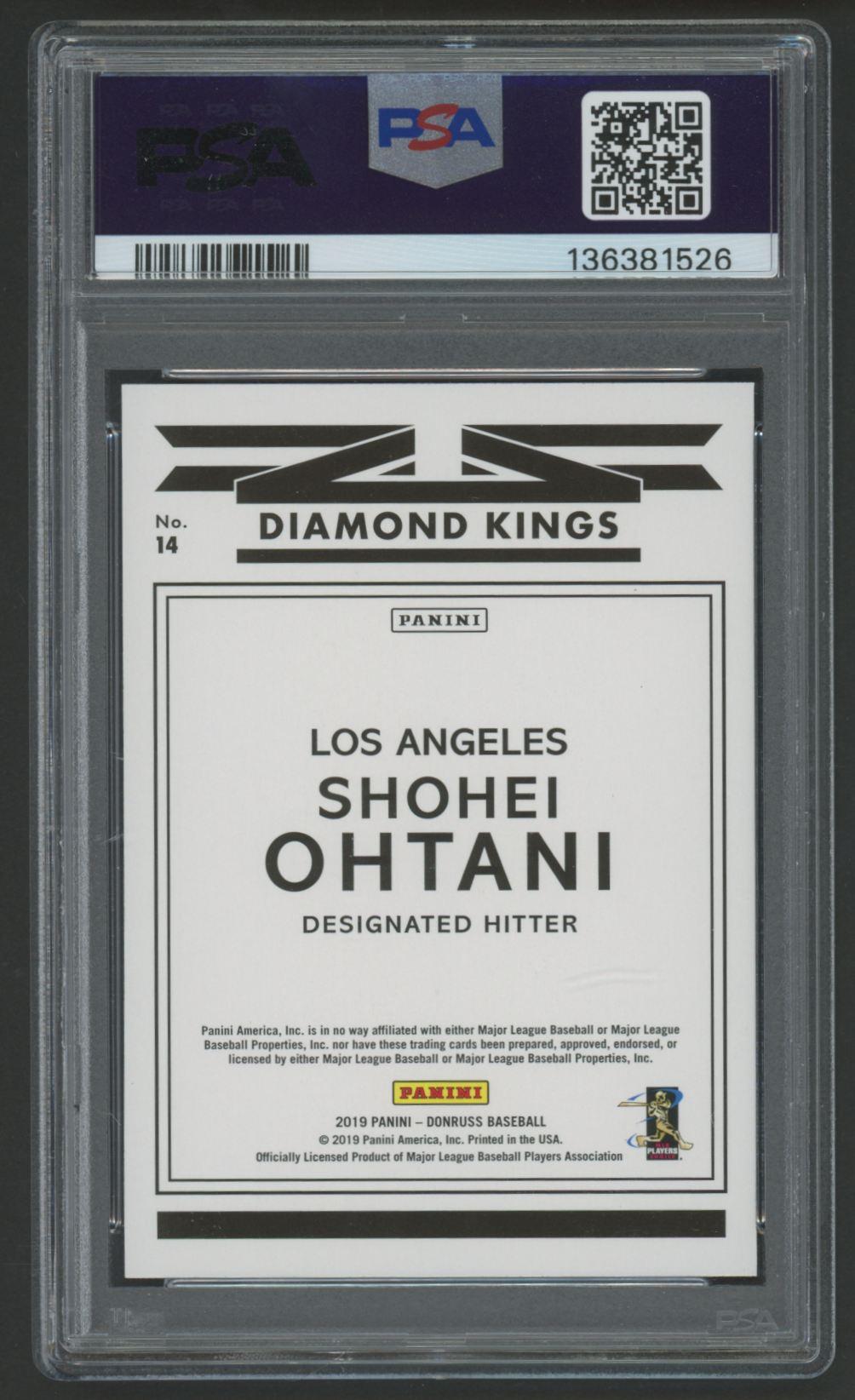 Shohei Ohtani 2019 Donruss Diamond King #14 (PSA 9) at PristineAuction.com Shohei Ohtani 2019 Donruss Diamond King #14 (PSA 9) at PristineAuction.com