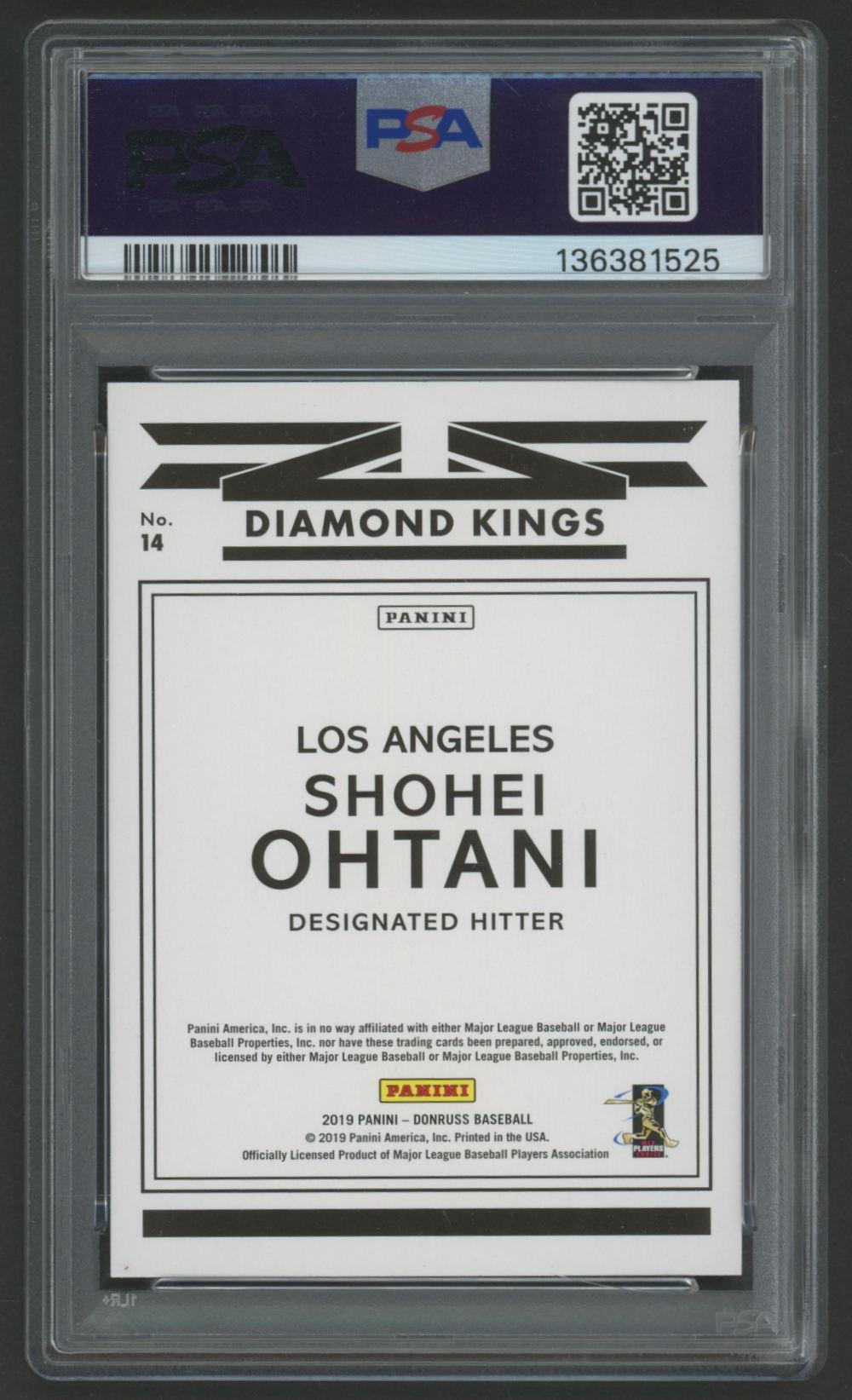Shohei Ohtani 2019 Donruss Diamond King #14 (PSA 9) at PristineAuction.com Shohei Ohtani 2019 Donruss Diamond King #14 (PSA 9) at PristineAuction.com