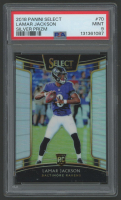 Lamar Jackson 2018 Panini Select Silver Prizm #70 RC (PSA 9) at PristineAuction.com