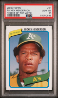 Rickey Henderson 2006 Topps Rookie of the Week #21 (PSA 10) at PristineAuction.com