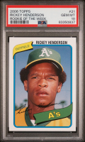 Rickey Henderson 2006 Topps Rookie of the Week #21 (PSA 10) at PristineAuction.com