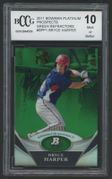 Bryce Harper 2011 Bowman Platinum Prospects Green Refractors #BPP1 #316/599 (BCCG 10) at PristineAuction.com