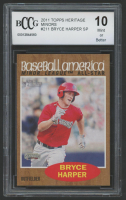 Bryce Harper 2011 Topps Heritage Minors #211 SP (BCCG 10) at PristineAuction.com