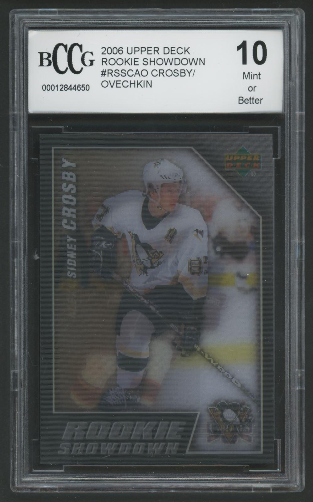 Sidney Crosby / Alexander Ovechkin 2006 Upper Deck Rookie Showdown #RSSCAO RC (BCCG 10) at PristineAuction.com Sidney Crosby / Alexander Ovechkin 2006 Upper Deck Rookie Showdown #RSSCAO RC (BCCG 10) at PristineAuction.com