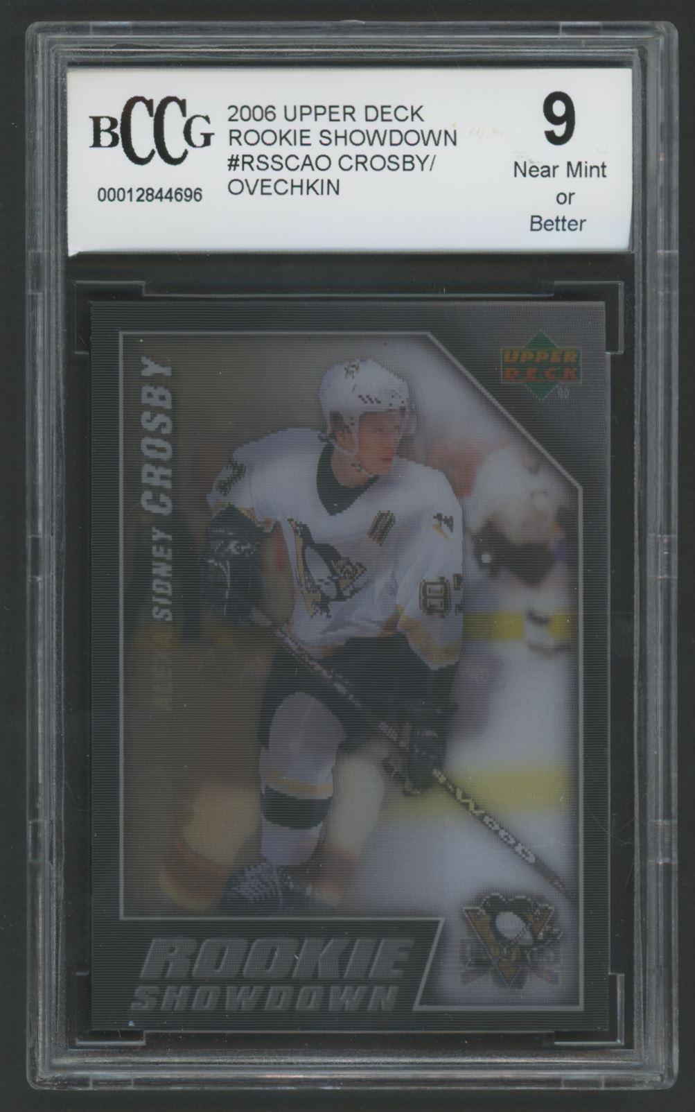 Sidney Crosby / Alexander Ovechkin 2006 Upper Deck Rookie Showdown #RSSCAO RC (BCCG 9) at PristineAuction.com Sidney Crosby / Alexander Ovechkin 2006 Upper Deck Rookie Showdown #RSSCAO RC (BCCG 9) at PristineAuction.com