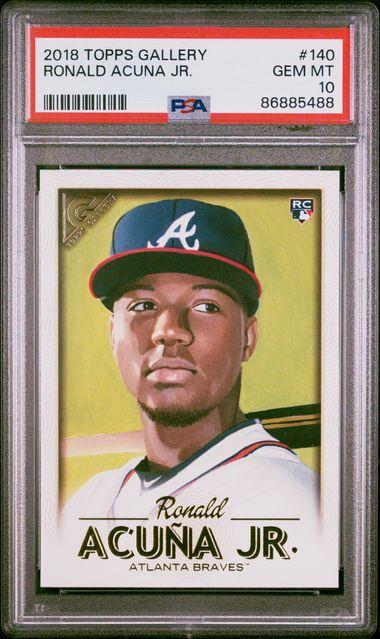 Ronald Acuna Jr. 2018 Topps Gallery #140 RC (PSA 10) at PristineAuction.com Ronald Acuna Jr. 2018 Topps Gallery #140 RC (PSA 10) at PristineAuction.com