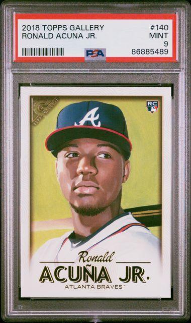 Ronald Acuna Jr. 2018 Topps Gallery #140 RC (PSA 9) at PristineAuction.com Ronald Acuna Jr. 2018 Topps Gallery #140 RC (PSA 9) at PristineAuction.com