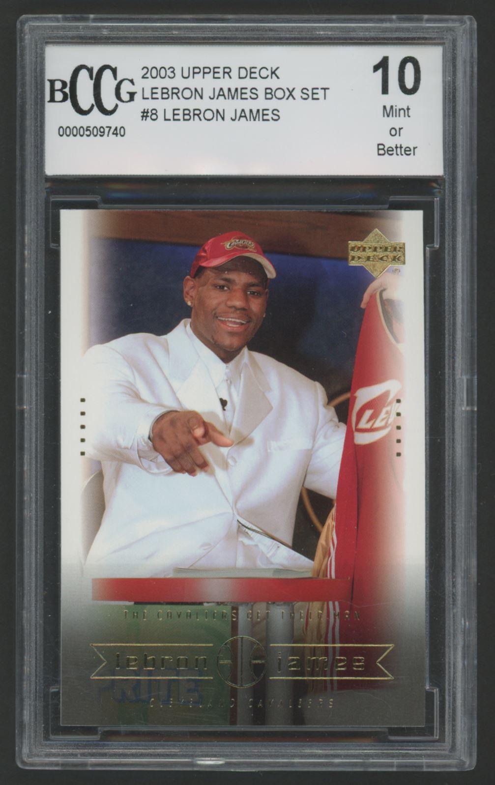 LeBron James 2003 Upper Deck LeBron James Box Set #8 RC (BCCG 10) at PristineAuction.com LeBron James 2003 Upper Deck LeBron James Box Set #8 RC (BCCG 10) at PristineAuction.com
