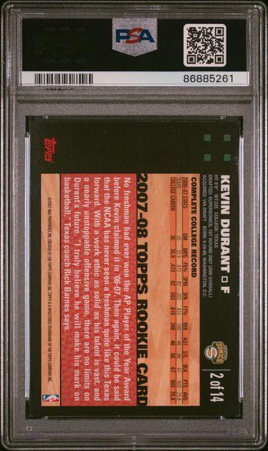 Kevin Durant 2007-08 Topps #112 RC (PSA 5) at PristineAuction.com Kevin Durant 2007-08 Topps #112 RC (PSA 5) at PristineAuction.com