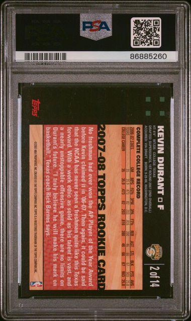 Kevin Durant 2007-08 Topps #112 RC (PSA 6) at PristineAuction.com Kevin Durant 2007-08 Topps #112 RC (PSA 6) at PristineAuction.com