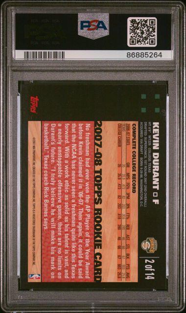 Kevin Durant 2007 Topps #2 RC (PSA 9) at PristineAuction.com Kevin Durant 2007 Topps #2 RC (PSA 9) at PristineAuction.com