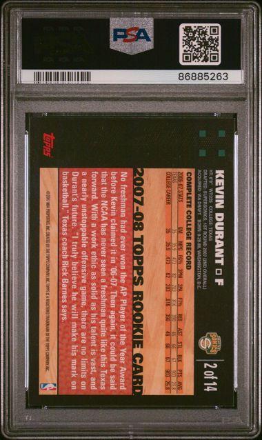 Kevin Durant 2007-08 Topps #112 RC (PSA 7) at PristineAuction.com Kevin Durant 2007-08 Topps #112 RC (PSA 7) at PristineAuction.com