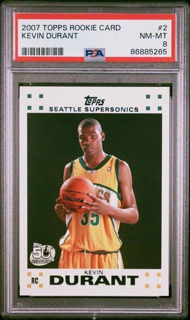 Kevin Durant 2007-08 Topps #112 RC (PSA 8) at PristineAuction.com Kevin Durant 2007-08 Topps #112 RC (PSA 8) at PristineAuction.com