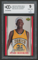 Kevin Durant 2007-08 Upper Deck Santa Hat Rookies RC #KD (BCCG 9) at PristineAuction.com