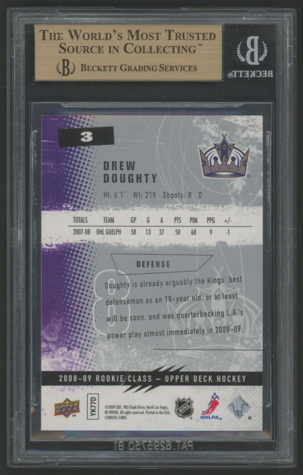 Drew Doughty 2008-09 Upper Deck Rookie Class #3 (BGS 9.5) at PristineAuction.com Drew Doughty 2008-09 Upper Deck Rookie Class #3 (BGS 9.5) at PristineAuction.com