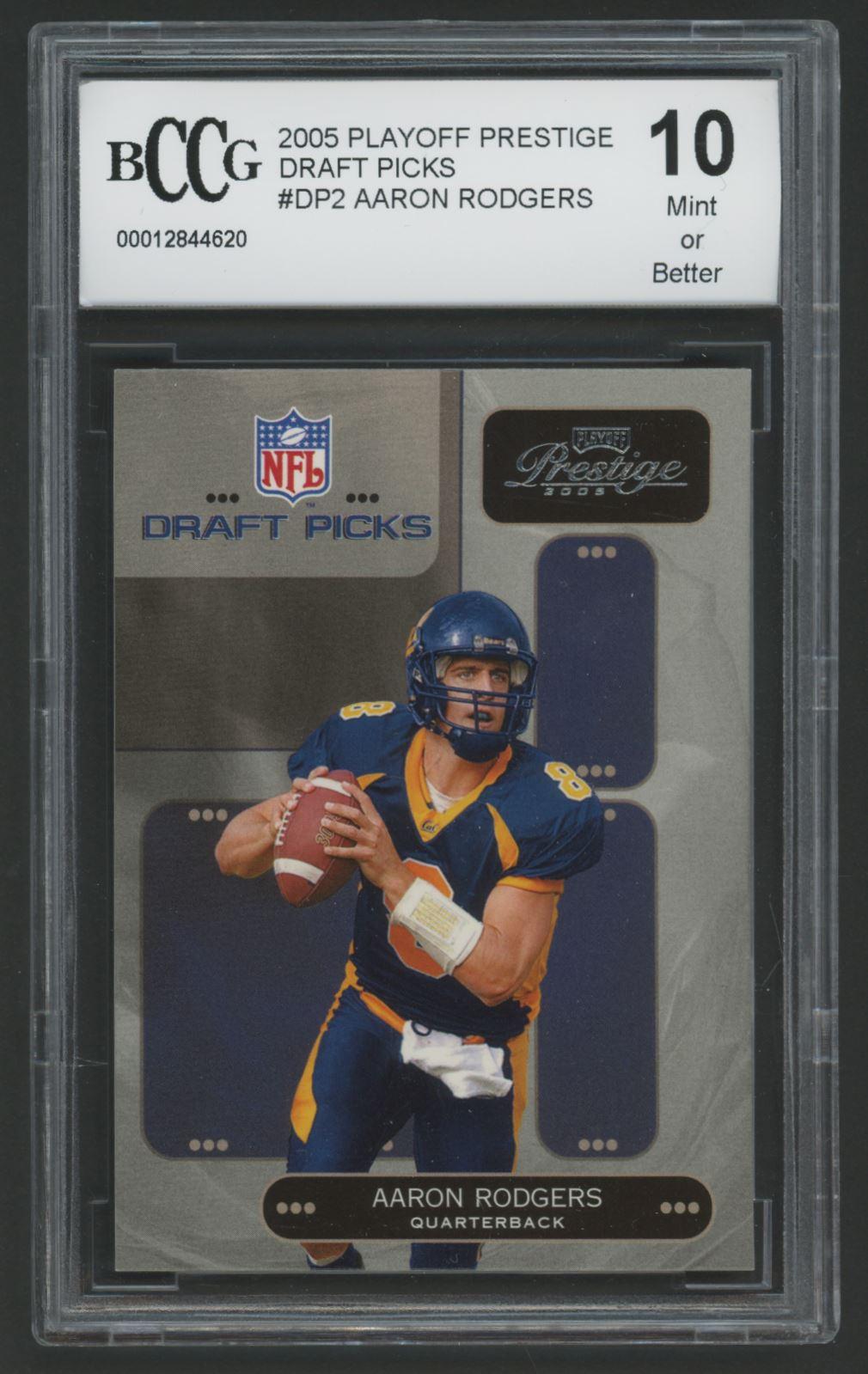 Aaron Rodgers 2005 Playoff Prestige DP #DP2 (BCCG 10) at PristineAuction.com Aaron Rodgers 2005 Playoff Prestige DP #DP2 (BCCG 10) at PristineAuction.com