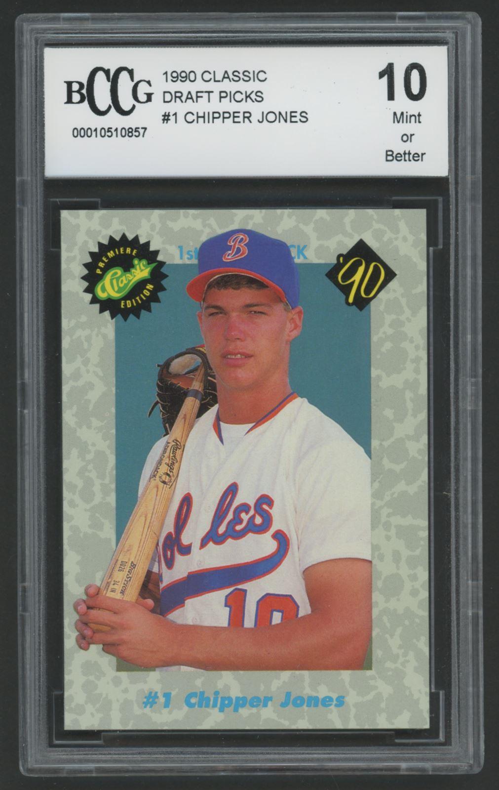 Chipper Jones 1990 Classic Draft Picks #1 (BCCG 10) at PristineAuction.com Chipper Jones 1990 Classic Draft Picks #1 (BCCG 10) at PristineAuction.com