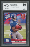 Victor Cruz 2010 Donruss Rated Rookies #100 (BCCG 10) at PristineAuction.com