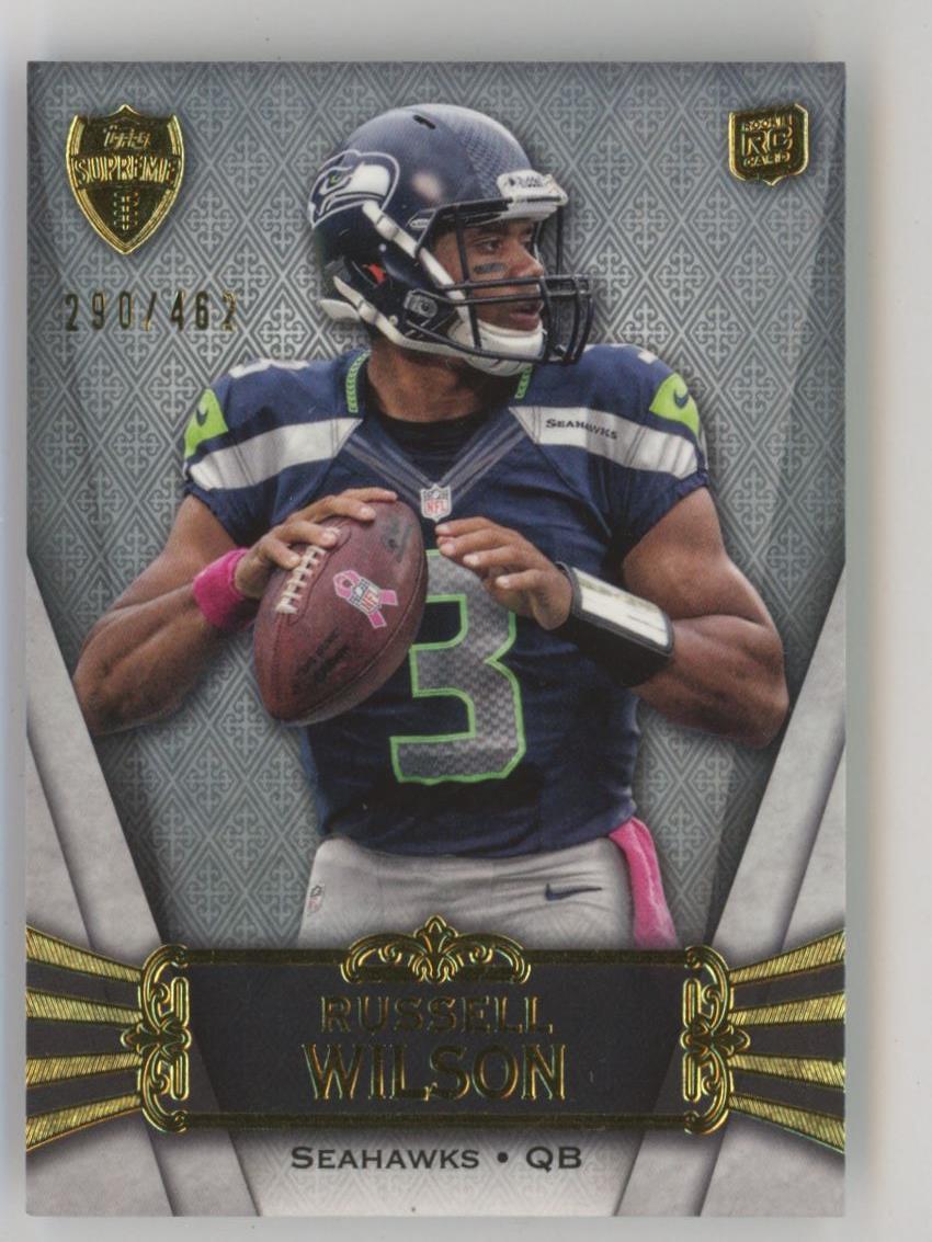 Russell Wilson 2012 Topps Supreme #23 #290/462 RC at PristineAuction.com Russell Wilson 2012 Topps Supreme #23 #290/462 RC at PristineAuction.com
