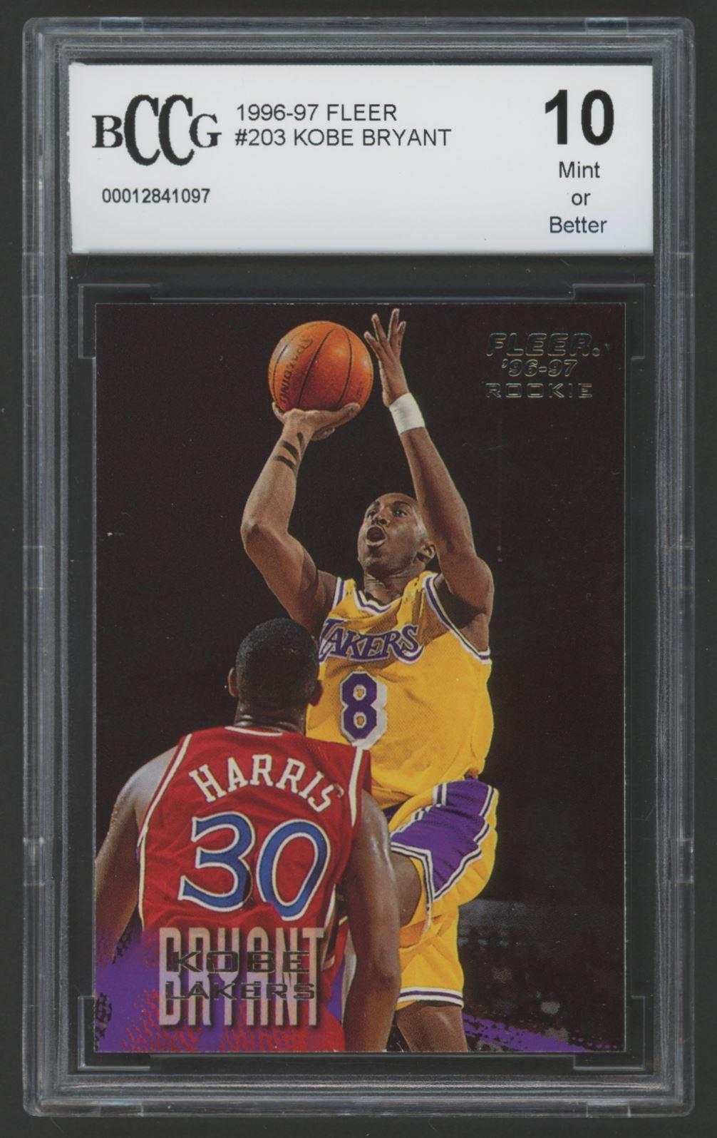 Kobe Bryant 1996-97 Fleer #203 RC (BCCG 10) at PristineAuction.com Kobe Bryant 1996-97 Fleer #203 RC (BCCG 10) at PristineAuction.com
