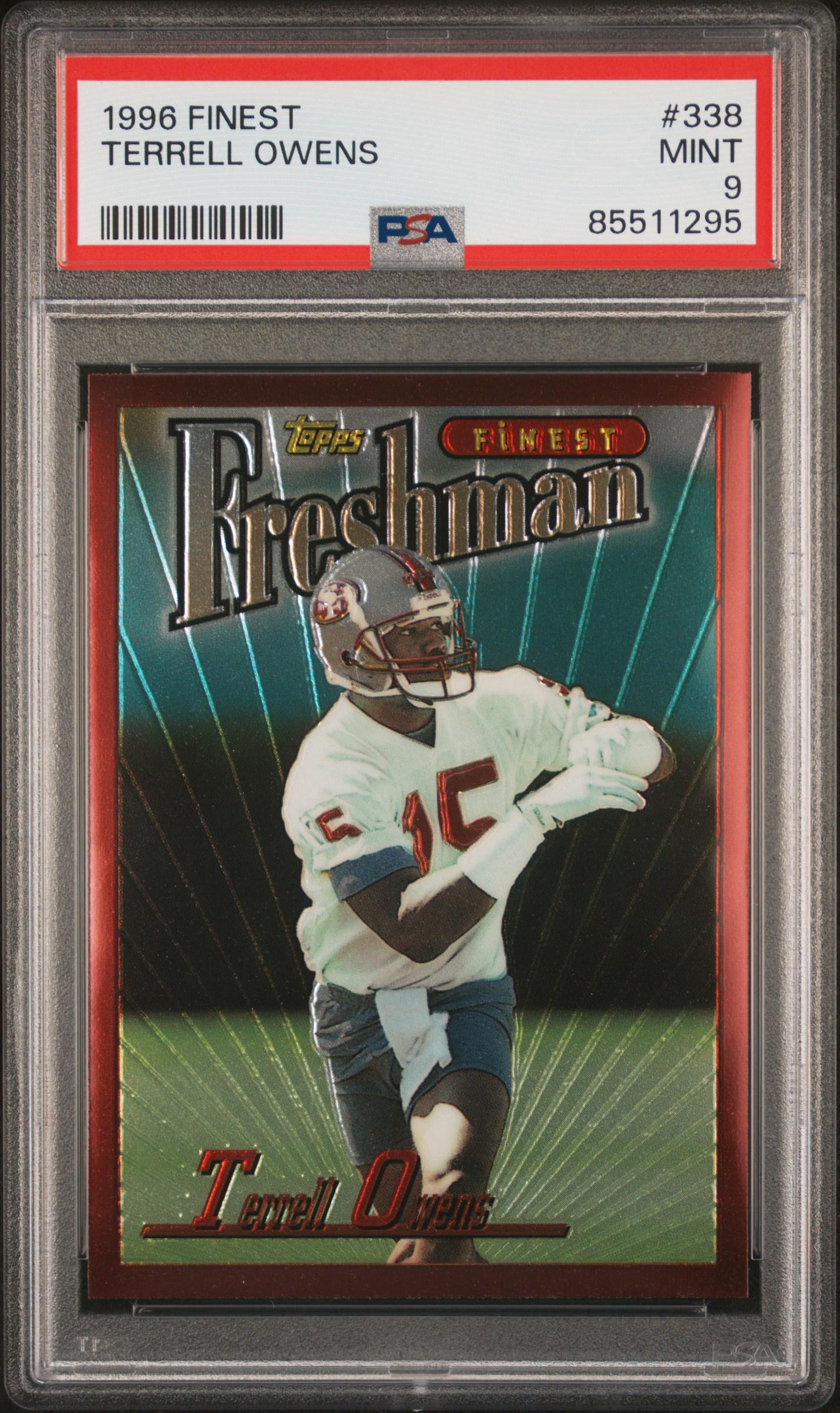 Terrell Owens 1996 Topps Finest #338 (PSA 9) at PristineAuction.com Terrell Owens 1996 Topps Finest #338 (PSA 9) at PristineAuction.com