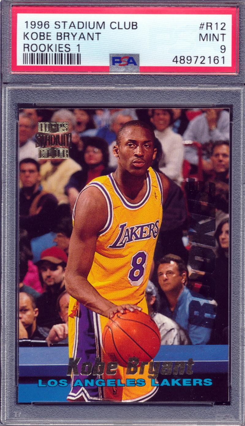 Kobe Bryant 1996 Stadium Club Rookies 1 #R12 (PSA 9) at PristineAuction.com Kobe Bryant 1996 Stadium Club Rookies 1 #R12 (PSA 9) at PristineAuction.com
