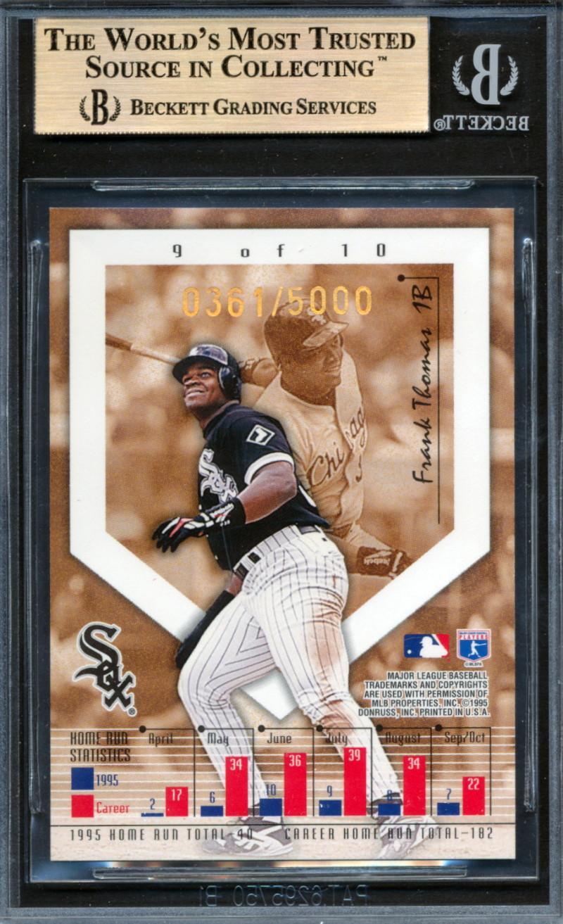Frank Thomas 1996 Donruss Round Trippers #9 #361/5000 (BGS 9.5) at PristineAuction.com Frank Thomas 1996 Donruss Round Trippers #9 #361/5000 (BGS 9.5) at PristineAuction.com
