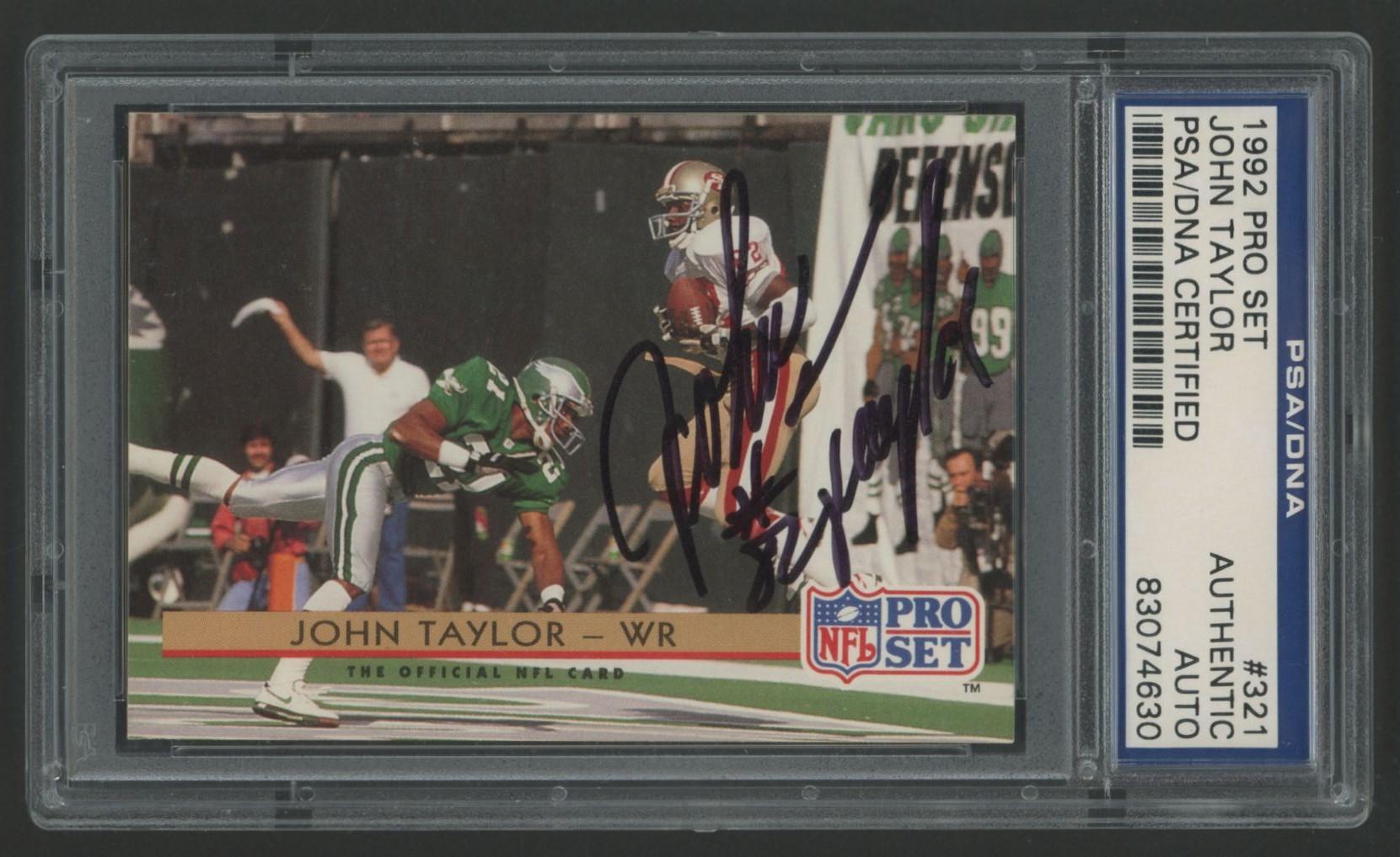 John Taylor Signed 1992 Pro Set #321 (PSA) at PristineAuction.com John Taylor Signed 1992 Pro Set #321 (PSA) at PristineAuction.com