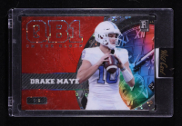 Drake Maye 2023 Wild Card QB1 On The Clock Red Donut Circles #OCWDM2 #1/1 RC at PristineAuction.com