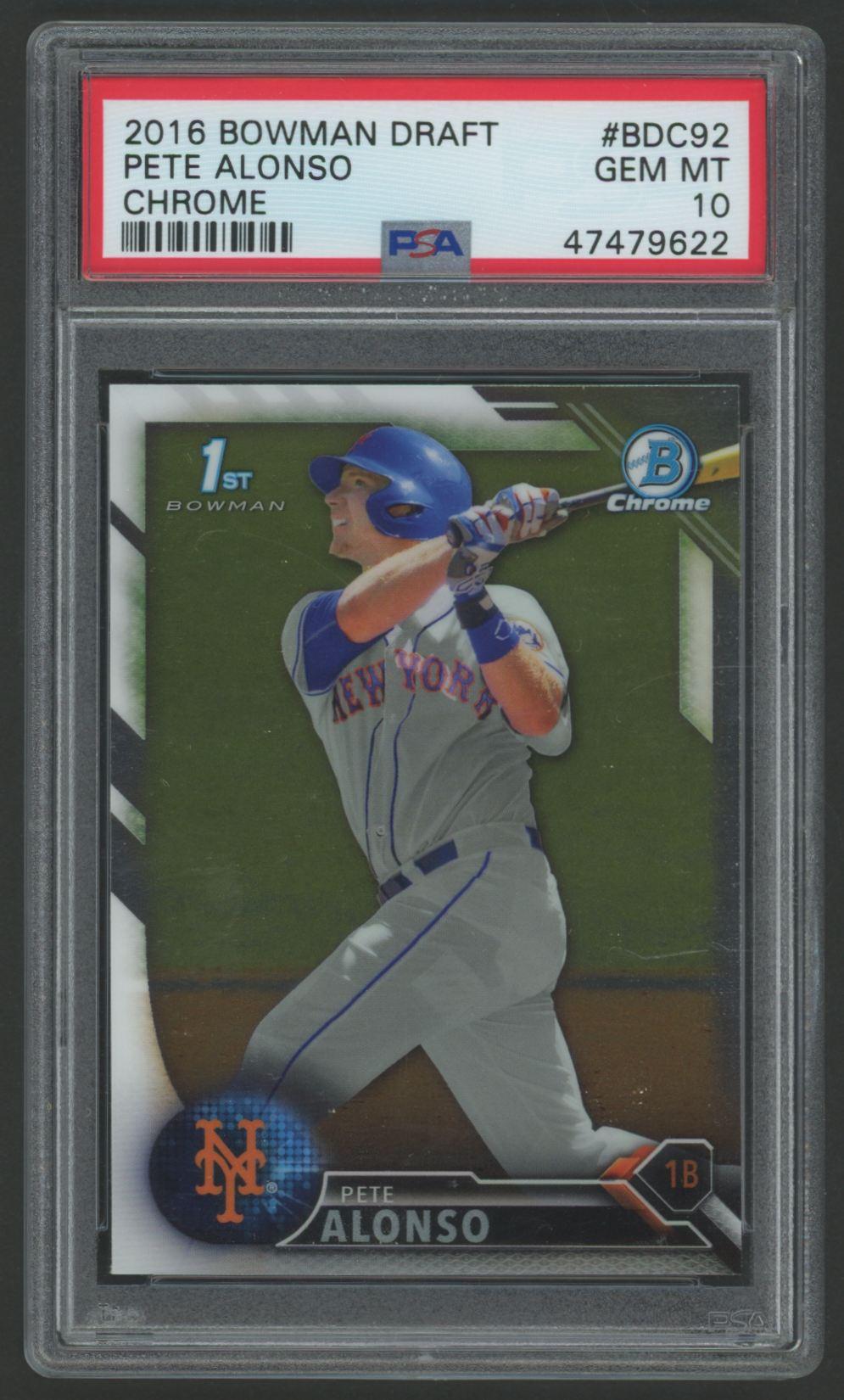 Pete Alonso 2016 Bowman Draft Chrome #BDC92 (PSA 10) at PristineAuction.com Pete Alonso 2016 Bowman Draft Chrome #BDC92 (PSA 10) at PristineAuction.com