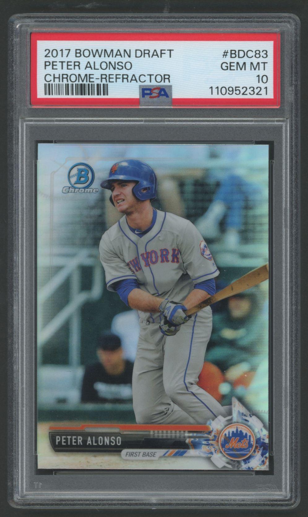 Pete Alonso 2017 Bowman Chrome Draft Refractor #BDC83 (PSA 10) at PristineAuction.com Pete Alonso 2017 Bowman Chrome Draft Refractor #BDC83 (PSA 10) at PristineAuction.com