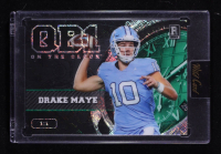 Drake Maye 2023 Wild Card QB1 On The Clock Green Cross Hatch #OCWDM1 #1/1 RC at PristineAuction.com