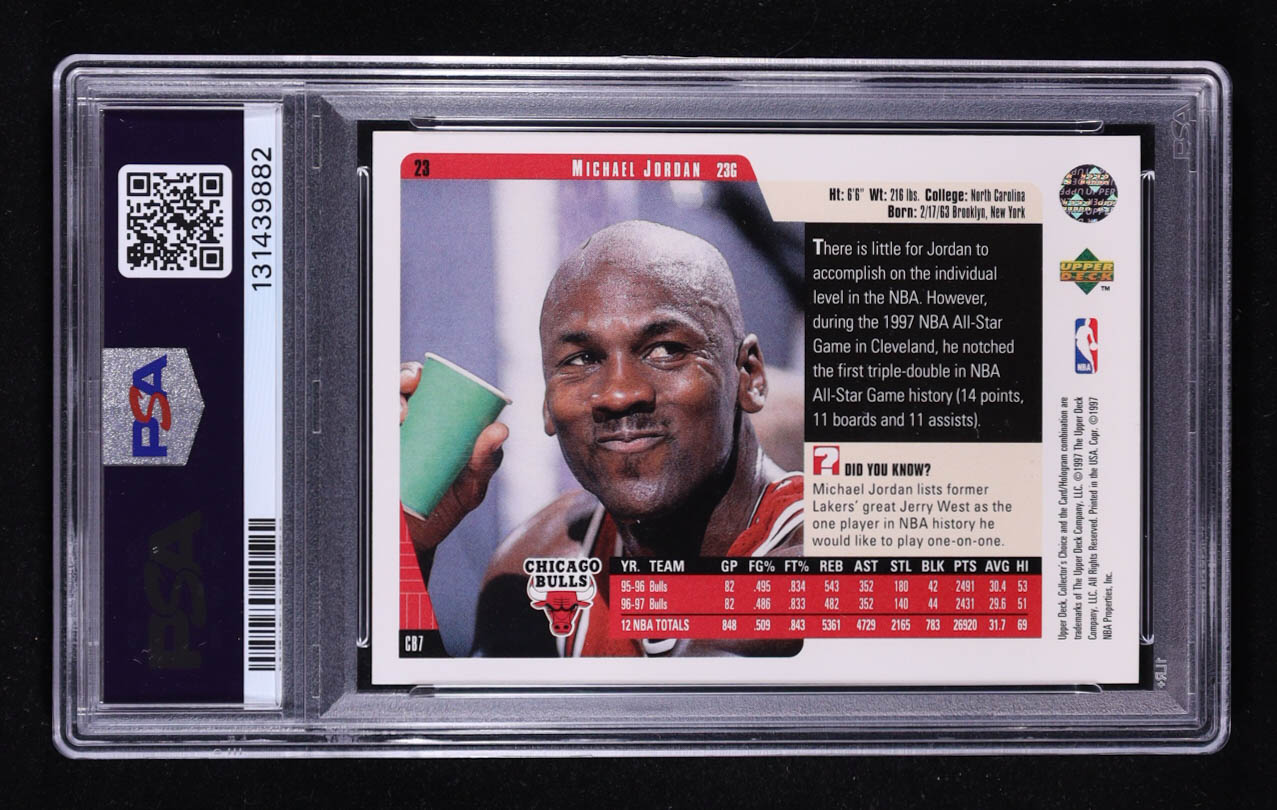 Michael Jordan 1997-98 Collector's Choice #23 (PSA 9) at PristineAuction.com Michael Jordan 1997-98 Collector's Choice #23 (PSA 9) at PristineAuction.com