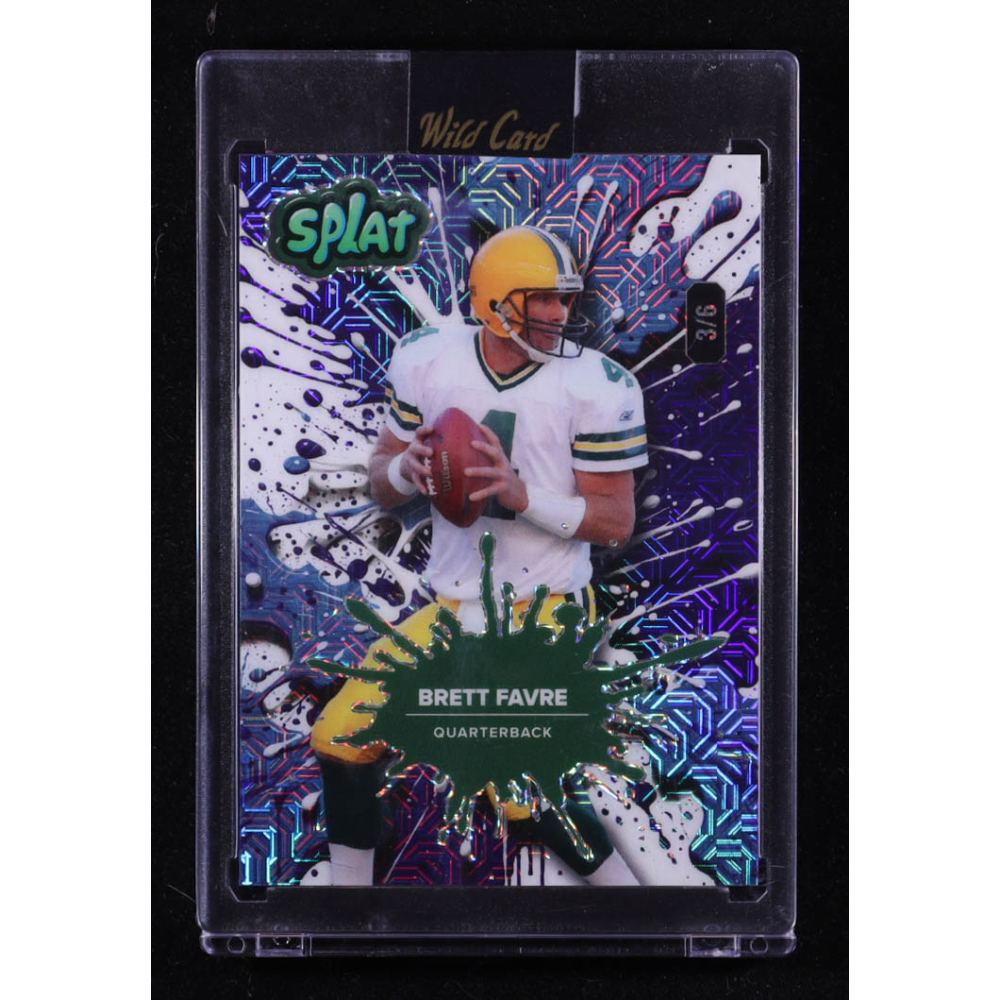 Brett Favre 2025 Wild Card Splat Blue Mojo #SBBLU04BF #3/6 at PristineAuction.com