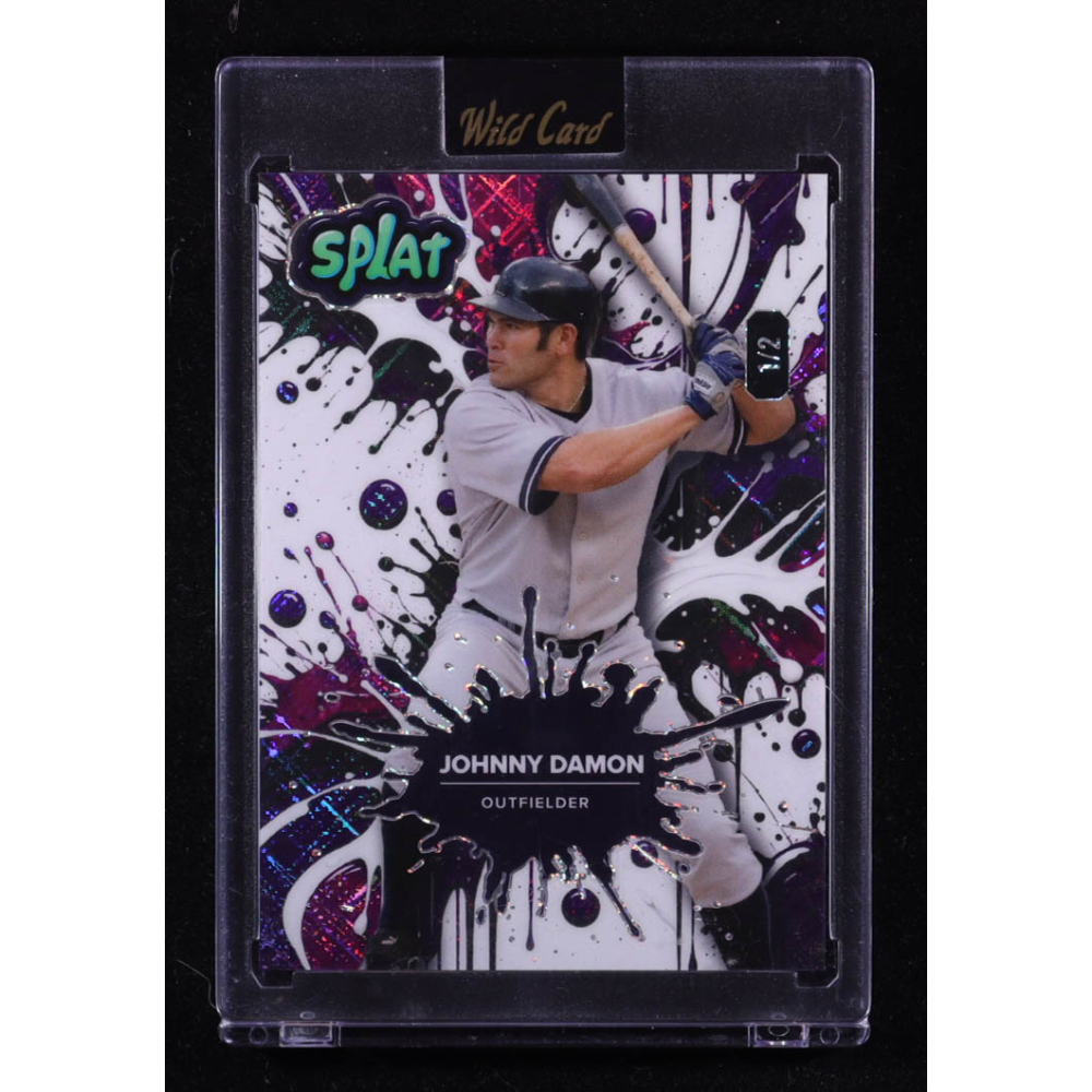 Johnny Damon 2024 Wild Card Splat Purple Cross Hatch #SBPUR06JD #1/2 at PristineAuction.com