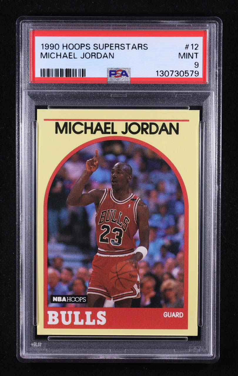 Michael Jordan 1990 Hoops 100 Superstars #12 (PSA 9) at PristineAuction.com Michael Jordan 1990 Hoops 100 Superstars #12 (PSA 9) at PristineAuction.com
