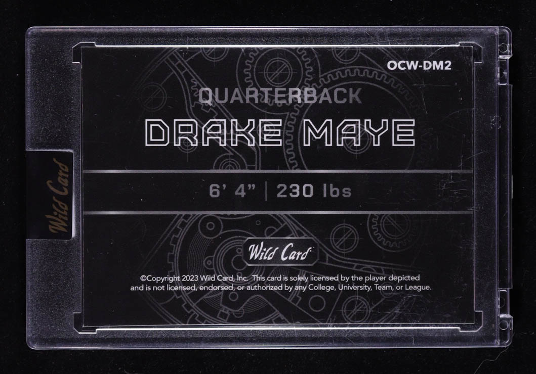 Drake Maye 2023 Wild Card QB1 On The Clock Blue Mosaic #OCWDM2 #2/3 RC at PristineAuction.com Drake Maye 2023 Wild Card QB1 On The Clock Blue Mosaic #OCWDM2 #2/3 RC at PristineAuction.com
