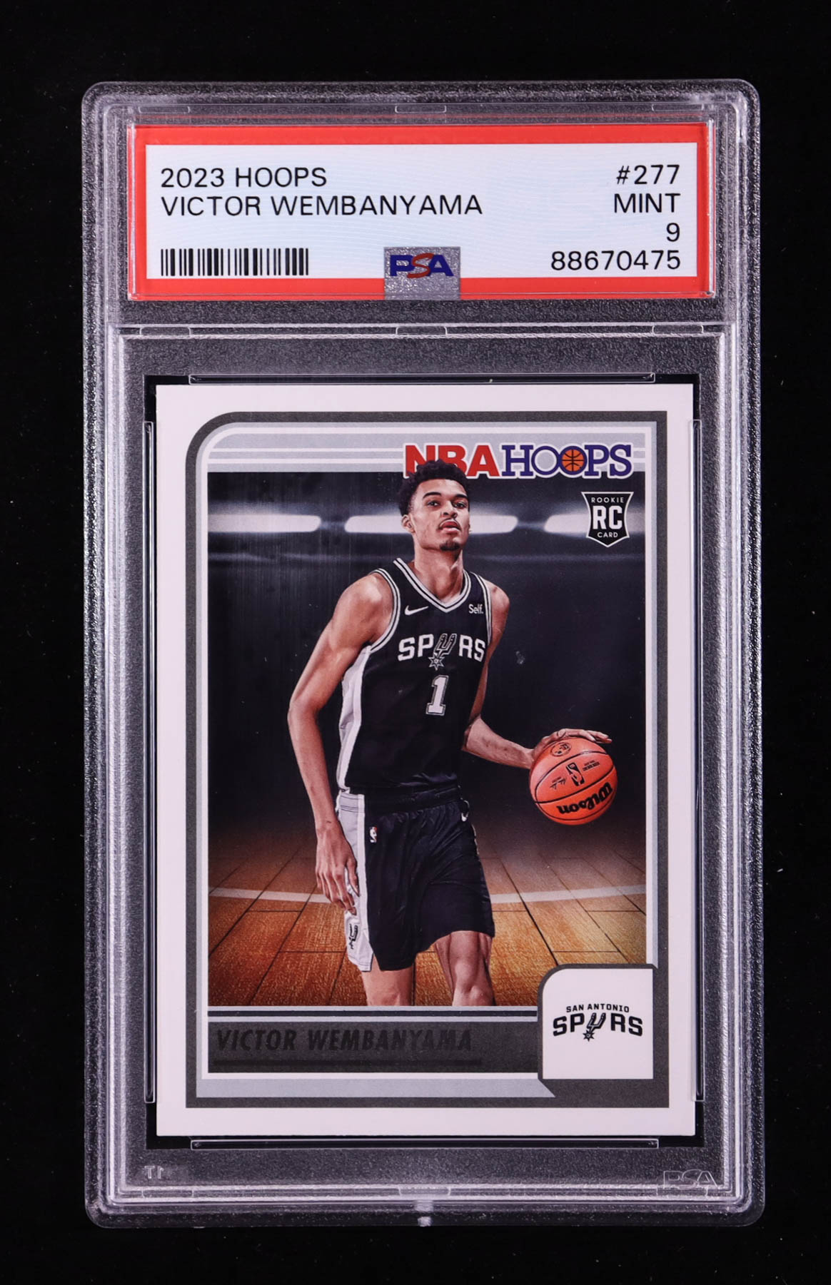 Victor Wembanyama 2023-24 Hoops #277 RC (PSA 9) at PristineAuction.com Victor Wembanyama 2023-24 Hoops #277 RC (PSA 9) at PristineAuction.com