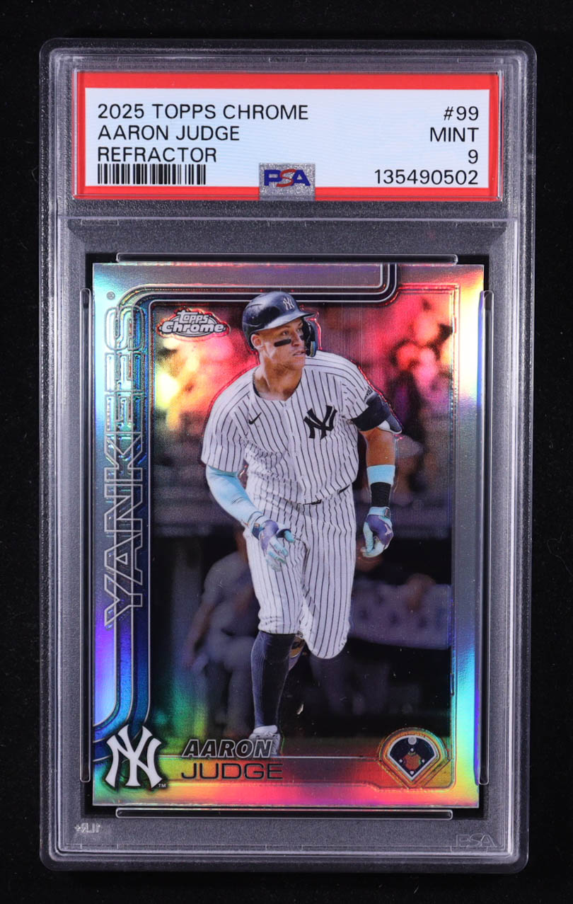 Aaron Judge 2025 Topps Chrome Refractors #99 (PSA 9) at PristineAuction.com Aaron Judge 2025 Topps Chrome Refractors #99 (PSA 9) at PristineAuction.com
