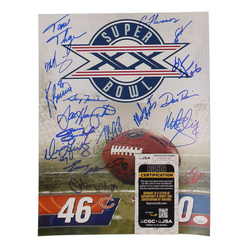 1985 Chicago Bears Super Bowl Champs 11x14 Photo Team-Signed by (17) with Dan Hampton, Mike Singletary, Tom Thayer, & Otis Wilson (JSA) at PristineAuction.com 1985 Chicago Bears Super Bowl Champs 11x14 Photo Team-Signed by (17) with Dan Hampton, Mike Singletary, Tom Thayer, & Otis Wilson (JSA) at PristineAuction.com